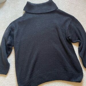 Black and metallic sparkly Turtleneck Sweater